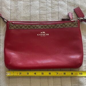 Red coach purse